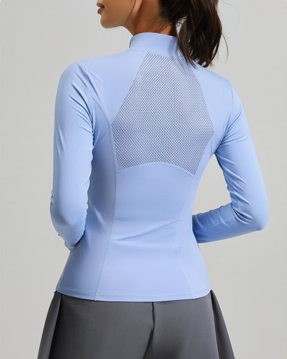 Polera Dry Fit Pro: Medio Cierre, Manga Larga y Calce Slim - JYT031