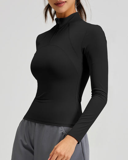 Polera Dry Fit Pro: Medio Cierre, Manga Larga y Calce Slim - JYT031