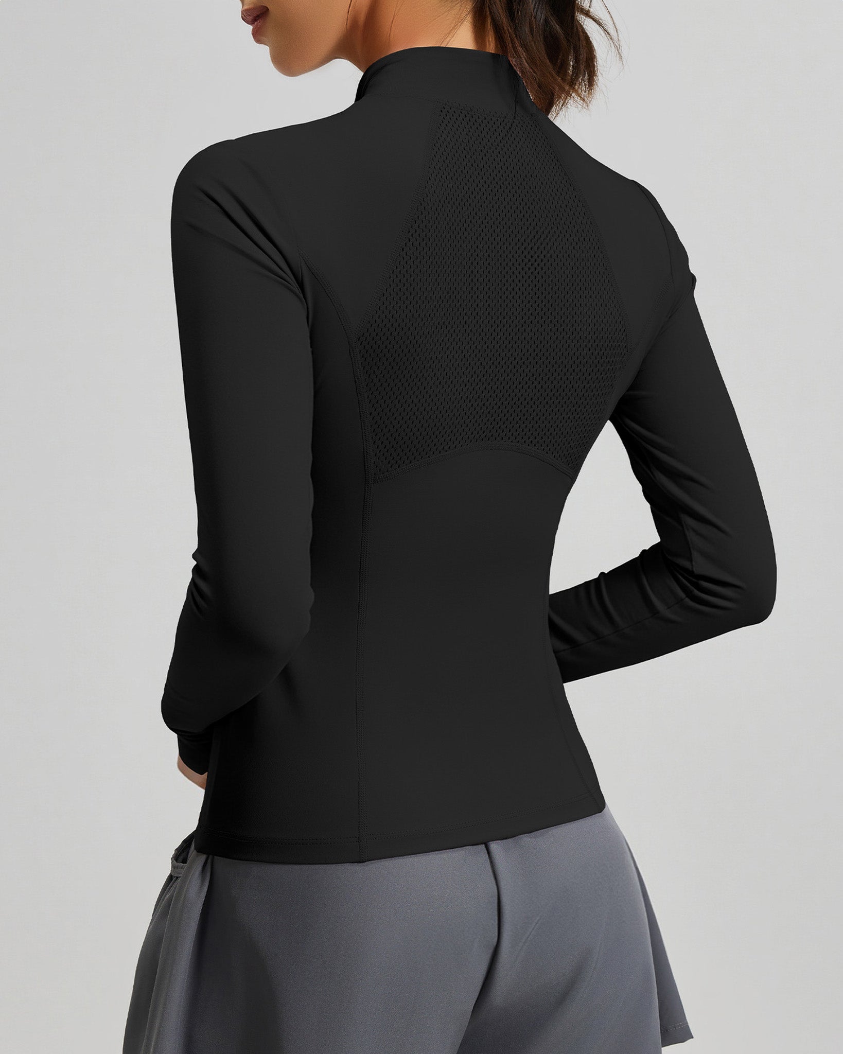 Polera Dry Fit Pro: Medio Cierre, Manga Larga y Calce Slim - JYT031