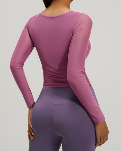 Polera Sport Chic Pro: Manga Tul, Fit y Copa Soft -JYT027