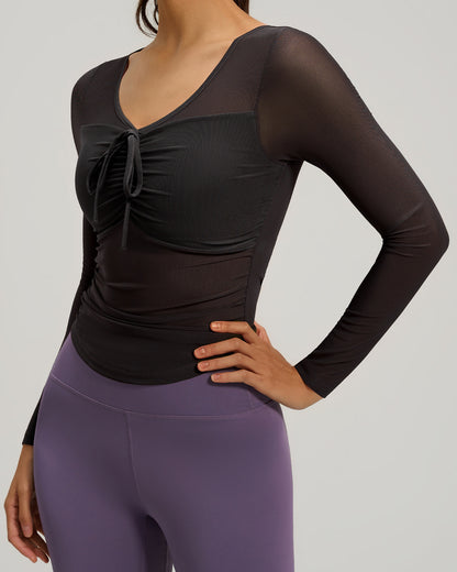 Polera Sport Chic Pro: Manga Tul, Fit y Copa Soft -JYT027