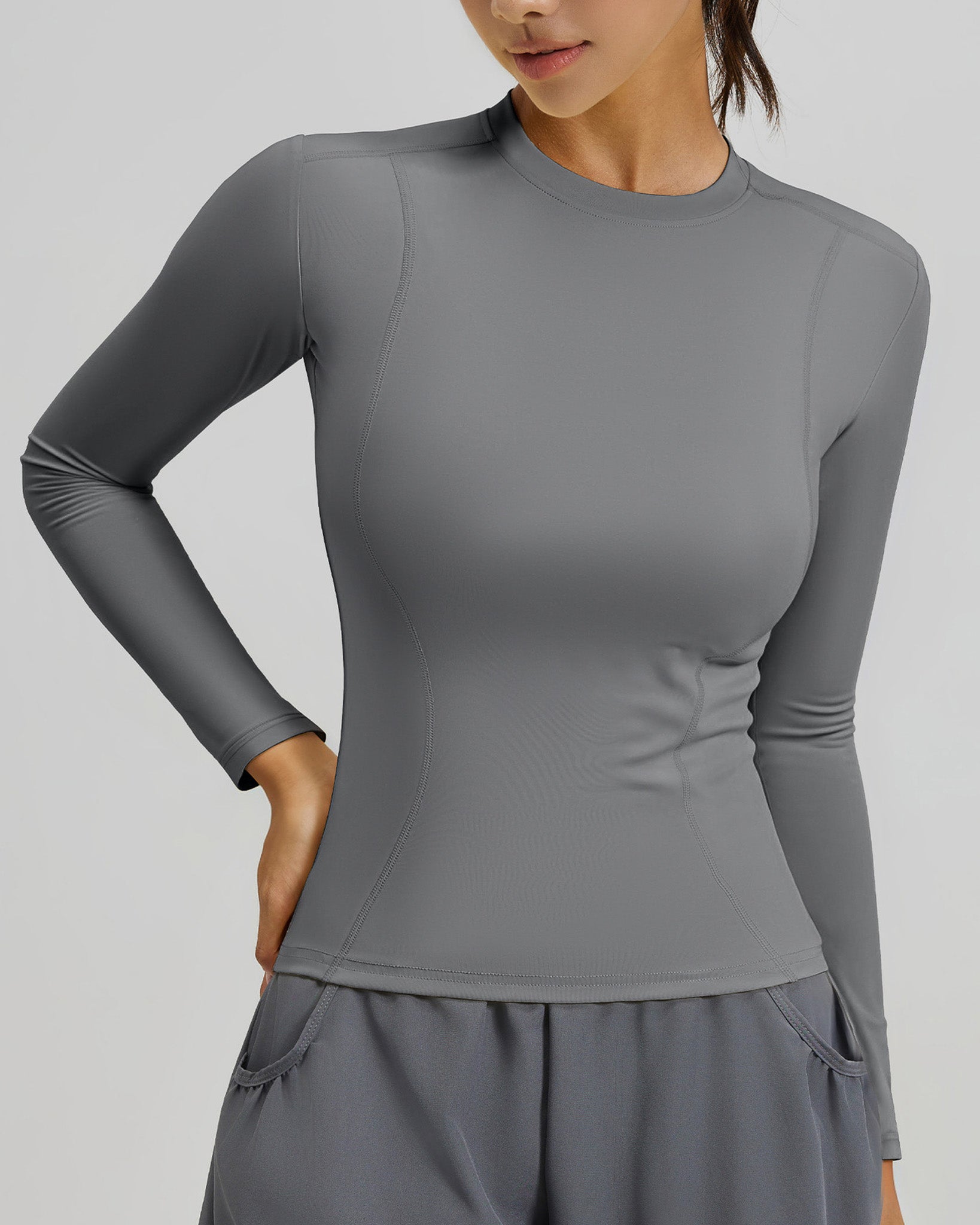 Polera Manga Larga Dry Fit Pro: Calce Slim y Secado Rápido - JYT028