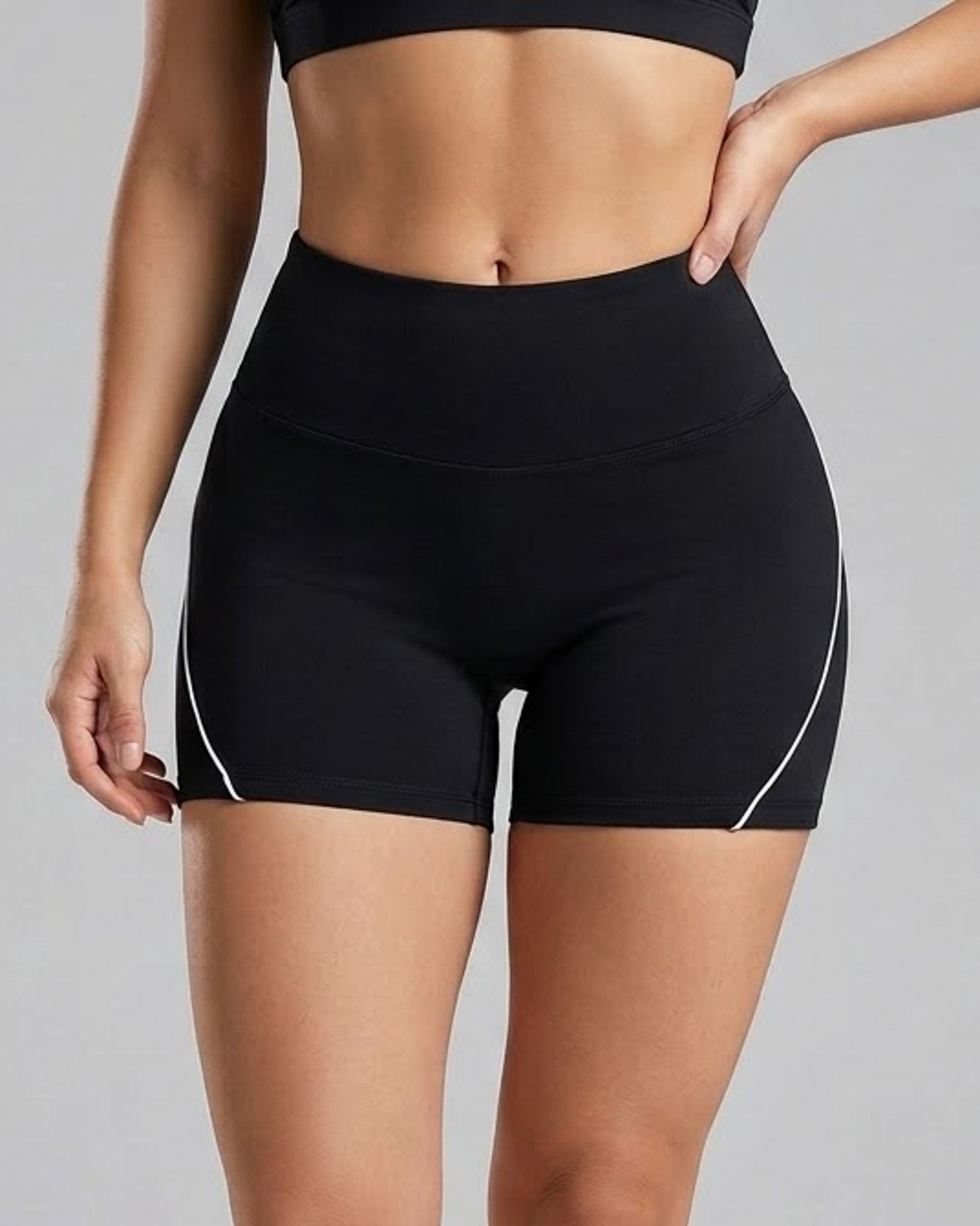 Short Mujer Levanta Cola Con Lineas Blancas Moldeadora Pro - A347