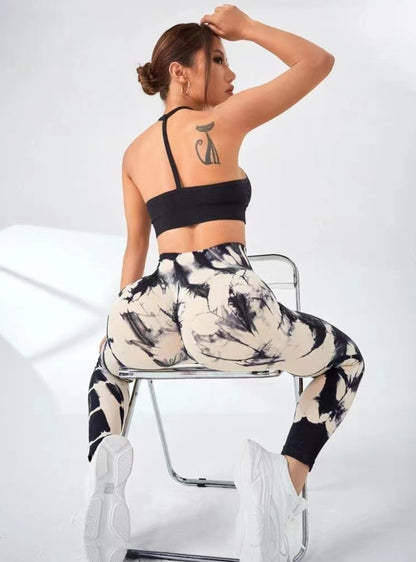 Leggins Calzas Deportivas Manchada Push Up