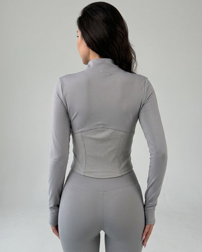Chaqueta Deportiva Slim Fit Con Cierre Para Mujer Gym - JYT050