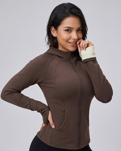 Chaqueta Chiporro Invierno Entallada Gorro Pasadedo Mujer - JYT044