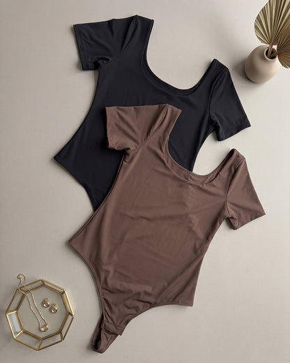 Faja Body Moldeador Con Mangas Cortas Colaless Sin Costuras - QS1041