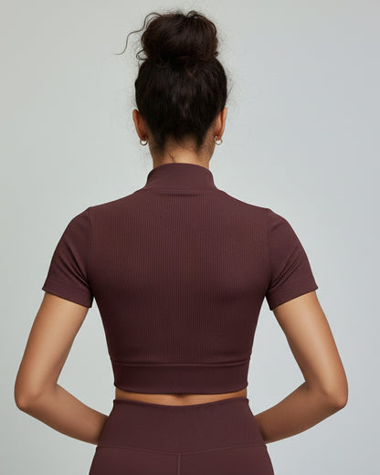 Peto Deportivo Mujer con Cuello Mao y Cierre - YJ265