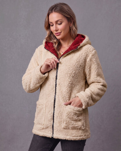 Chaqueta Abrigo Reversible Chiporro Mujer Capucha Invierno - JC516020