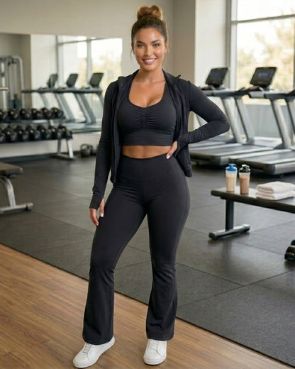 Set Deportivo 3 Piezas Premium Realce y Silueta Flare -ZL05