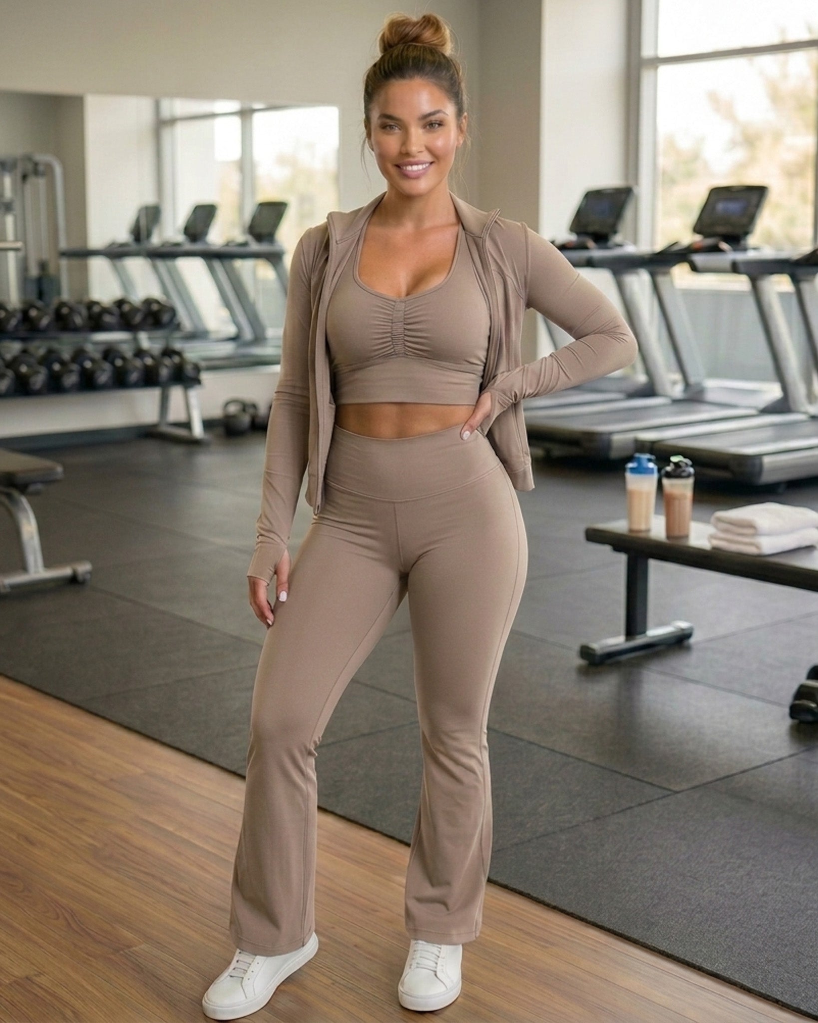 Set Deportivo 3 Piezas Premium Realce y Silueta Flare -ZL05