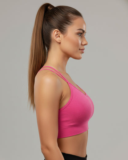 Peto Corto Deportivo con tiras cruzadas Mujer - YY313