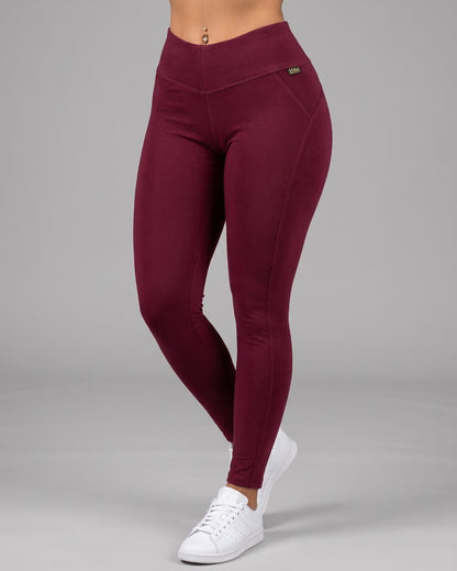 Calza Leggings de Algodón Tiro Alto con Control de Abdomen - A369