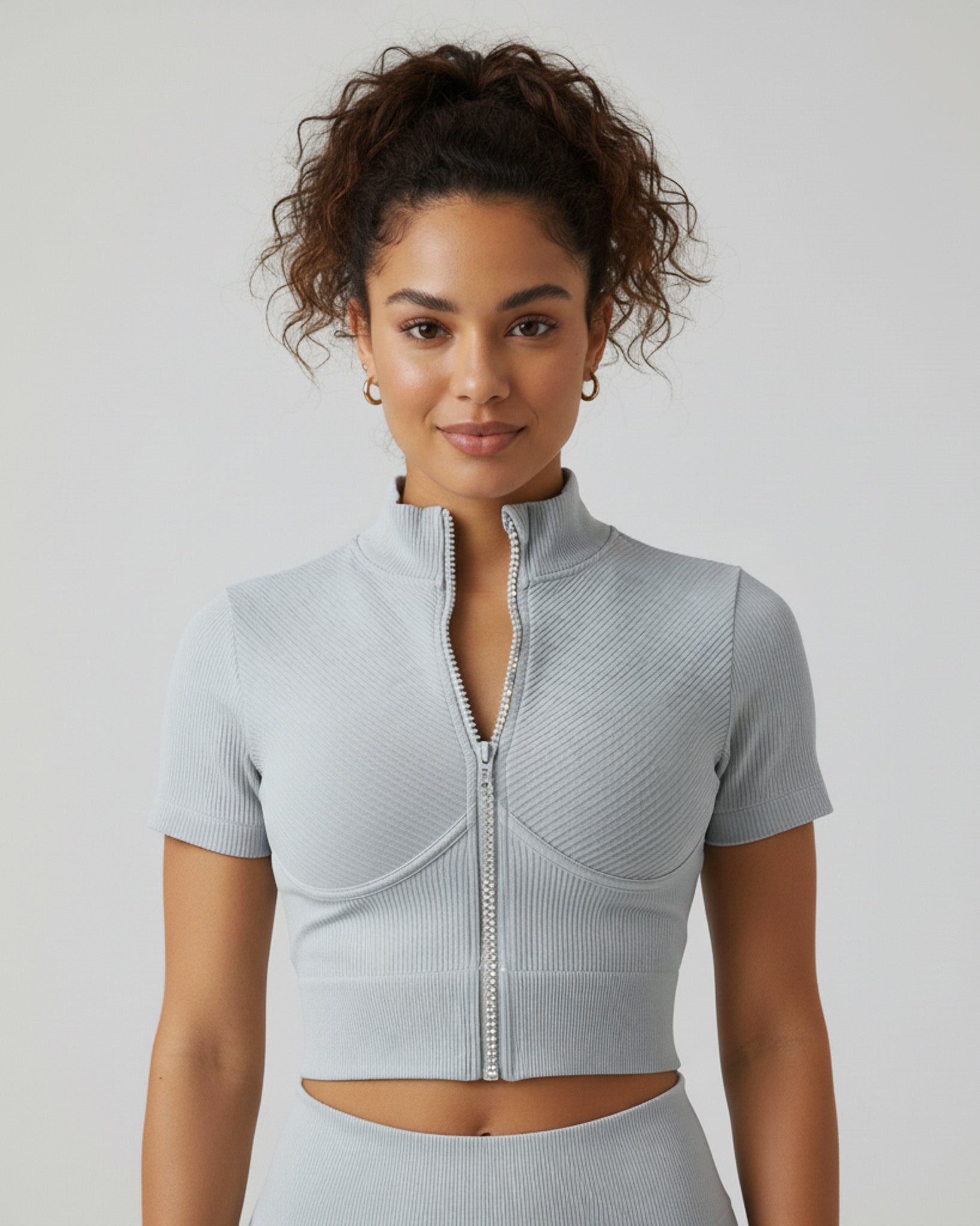 Peto Deportivo Mujer con Cuello Mao y Cierre - YJ265