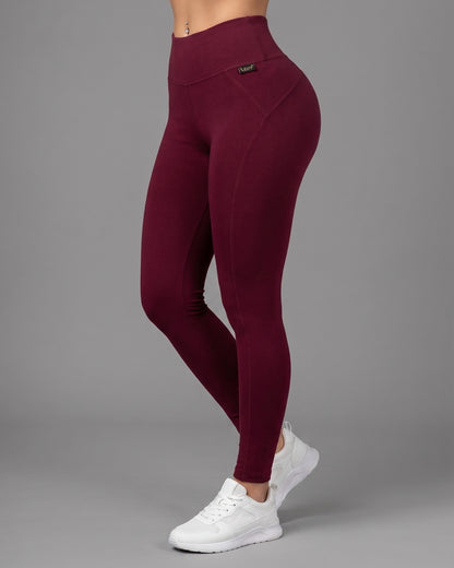 Calza Leggings de Algodón Tiro Alto con Control de Abdomen - A369