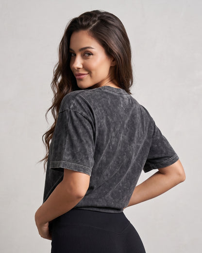 Polera Mujer Corazón Retro Gym - Ultra Suave Training - A365