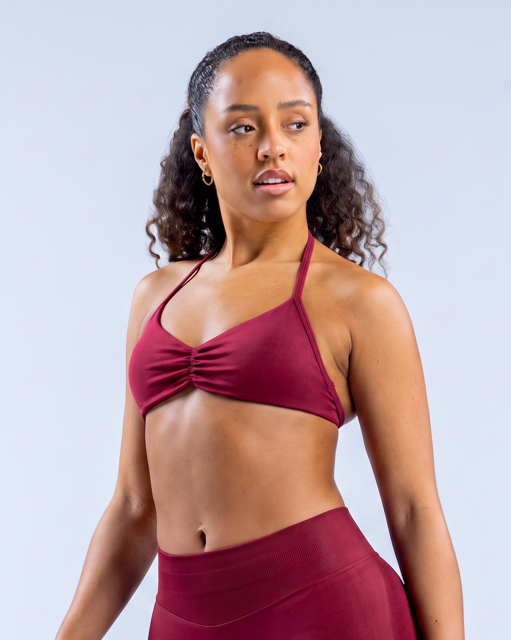 Top Sujetador Deportivo Halter Mujer con Espalda Descubierta - YJ332
