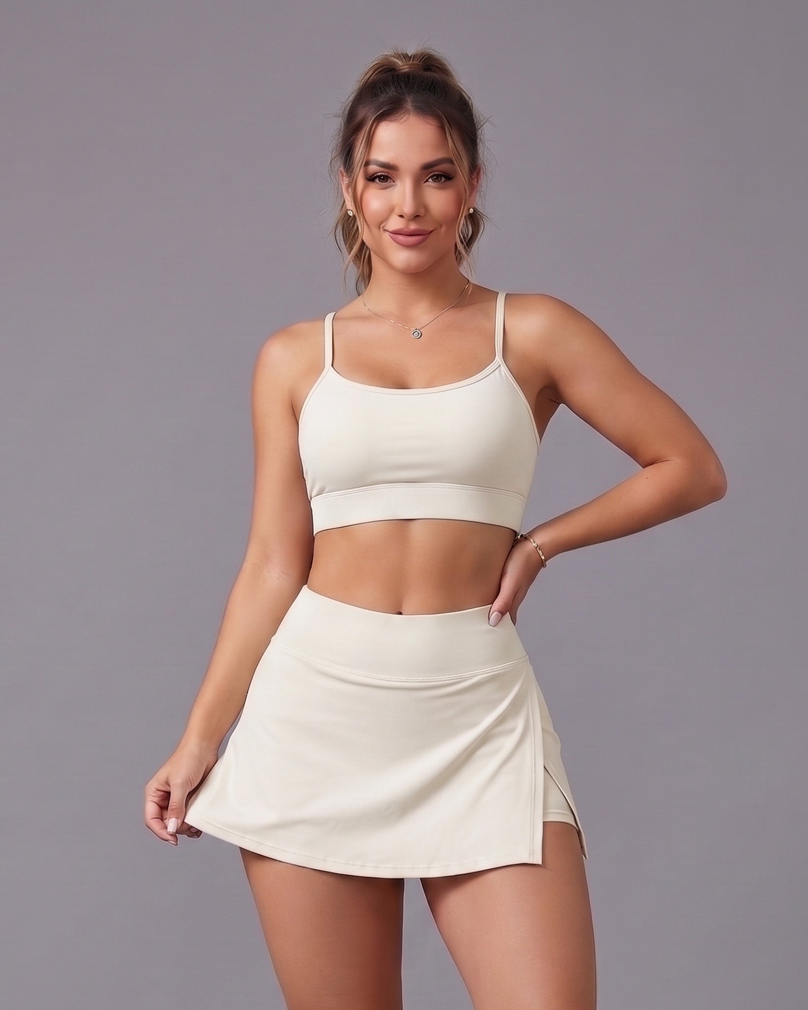 Set Deportivo 2 piezas Falda Short Y Peto Tenis Padel Mujer - LQ1021