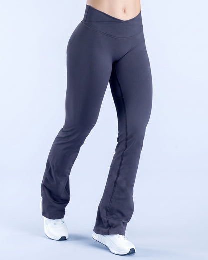 Calza Oxford Flare Push Up con Pretina en V Cruzada - YJ330
