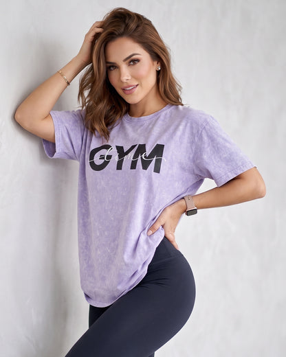 Polera Oversize Gym Time - Look Retro Aesthetic Prelavada - A366