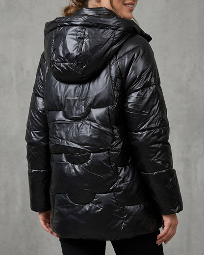 Parka Larga Brillante: Look Premium Contra el Frío - ELX1727