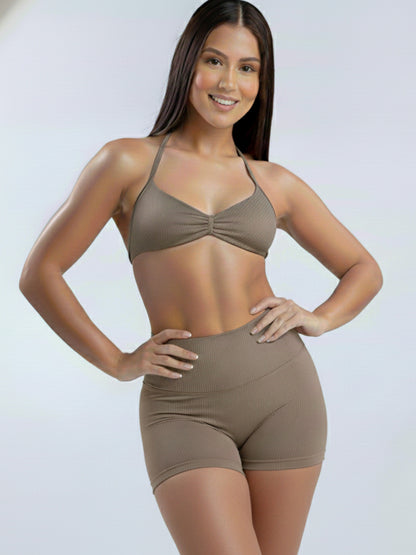 Conjunto Deportivo de 2 piezas Peto y Short con Push Up - YJ287