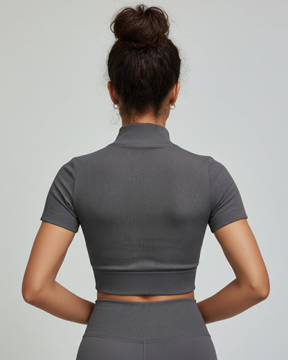 Peto Deportivo Mujer con Cuello Mao y Cierre - YJ265