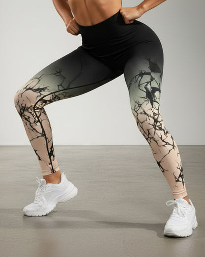 Leggings De Yoga Sin Costuras Con Estampado - Nk010