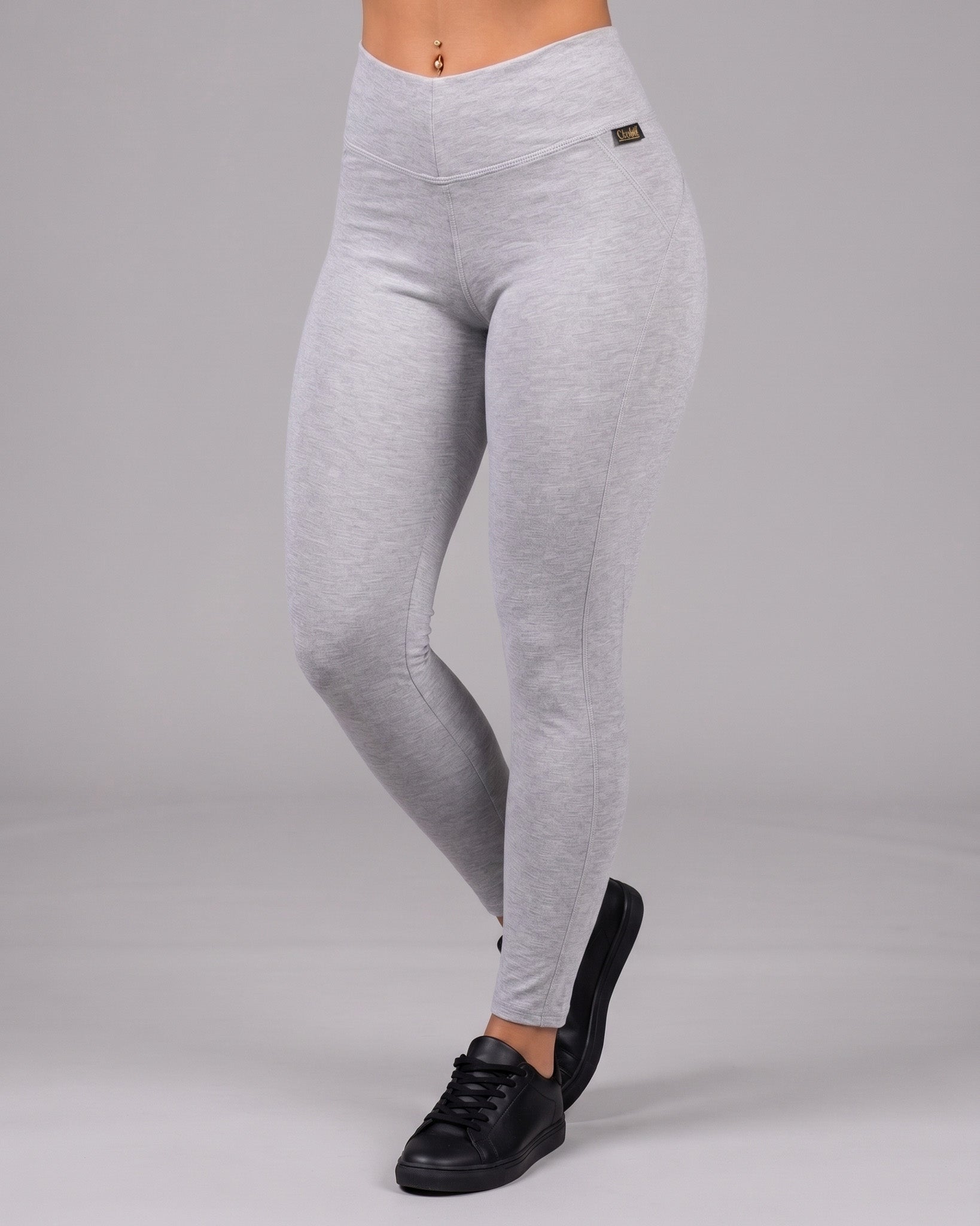 Calza Leggings de Algodón Tiro Alto con Control de Abdomen - A369