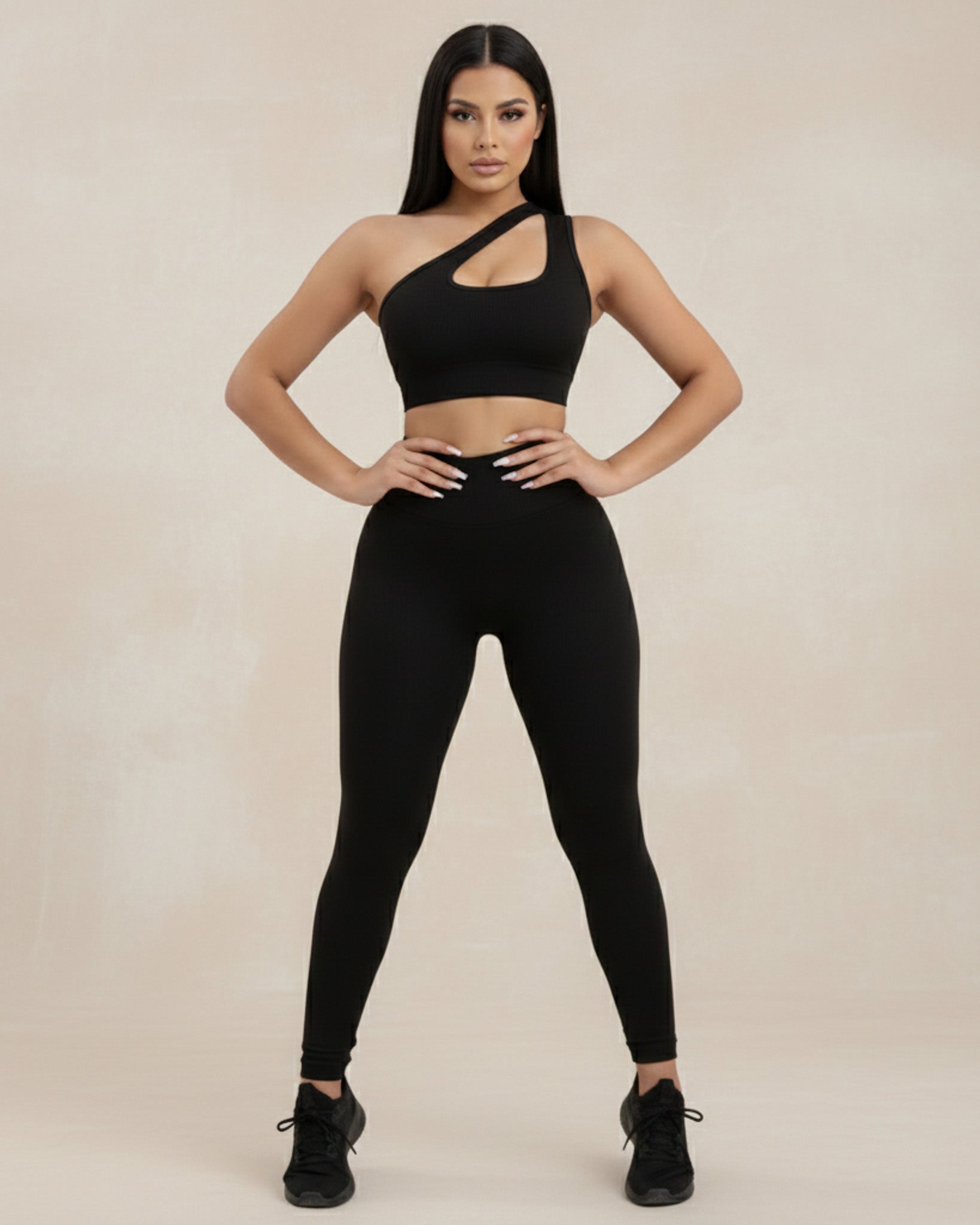 Conjunto de 2 piezas con top y leggings tie dye