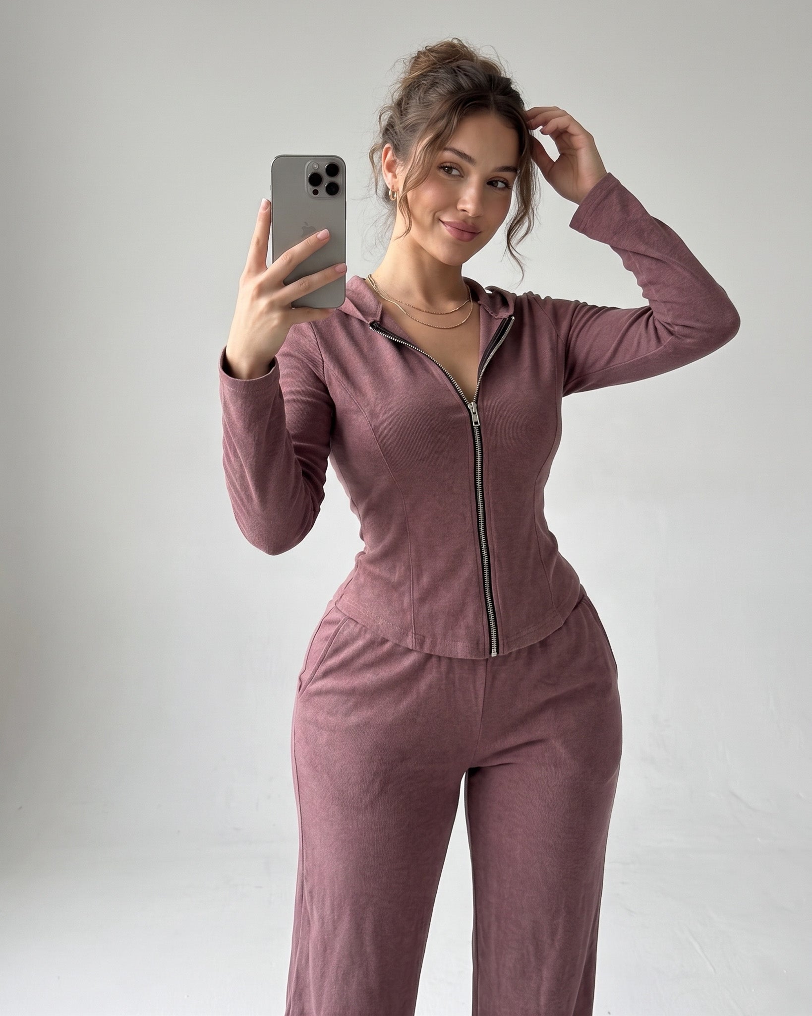 Set 2 Piezas Premium Invierno Palazzo y Gorro Mujer Viral - ZL043