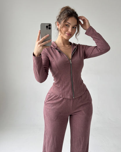 Set 2 Piezas Premium Invierno Palazzo y Gorro Mujer Viral - ZL043