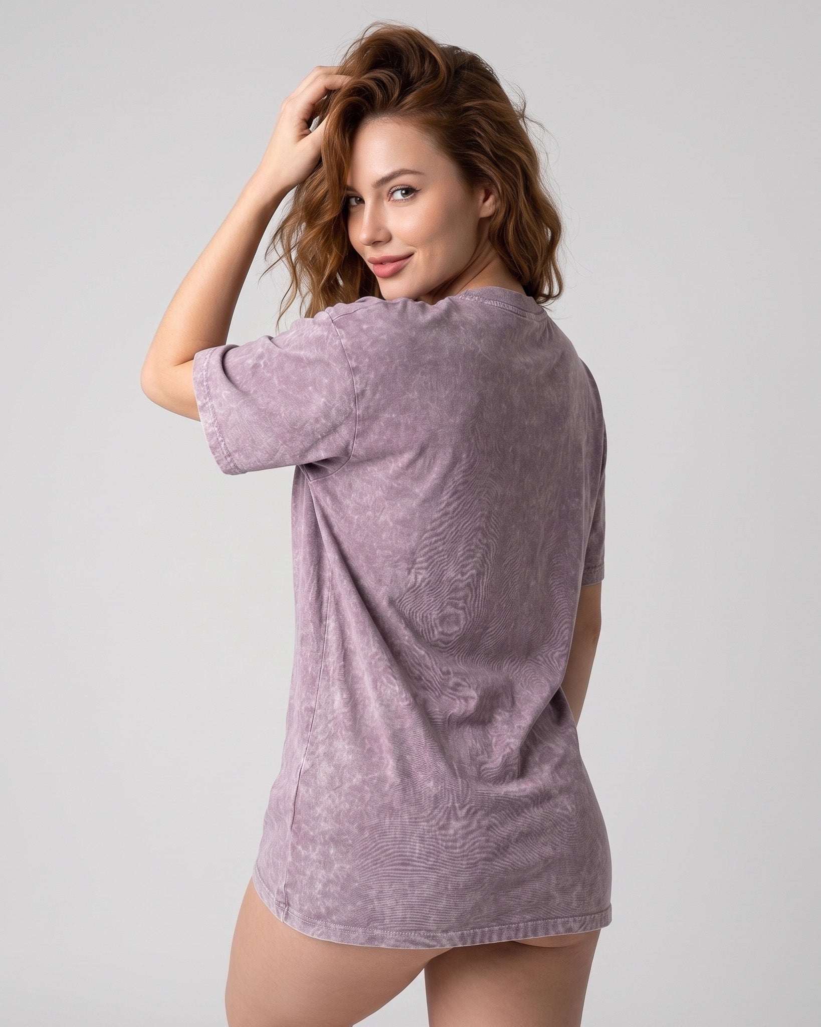 Polera Gym Oversize Mujer - Look Retro & Suave Prelavada - A366