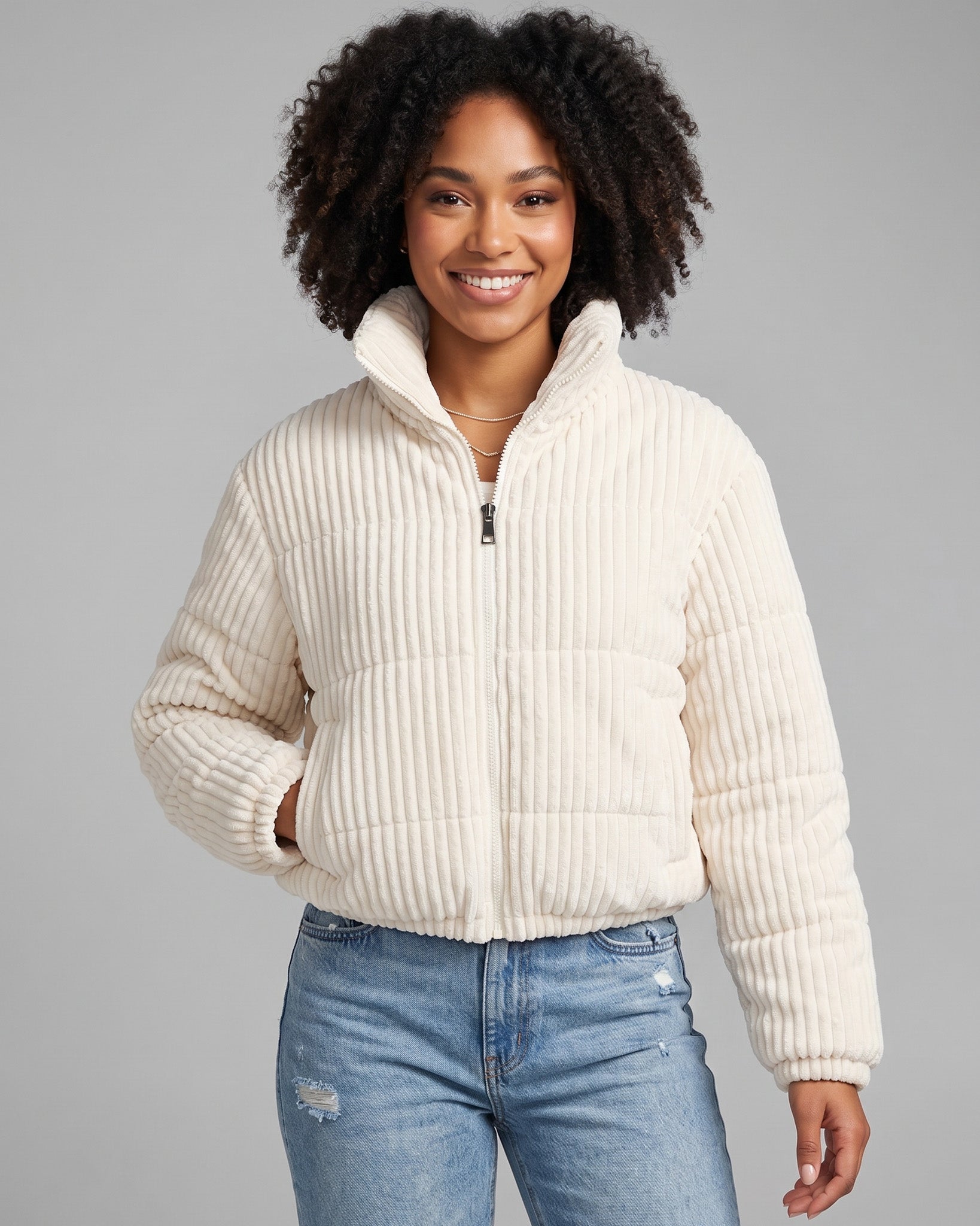 Chaqueta Puffer Cotele Mujer Corta Abrigo Invierno Termica - JC516071