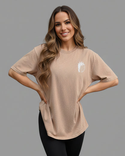 Polera Oversize para Dama Pre Lavado Manga Corta - ZM2527