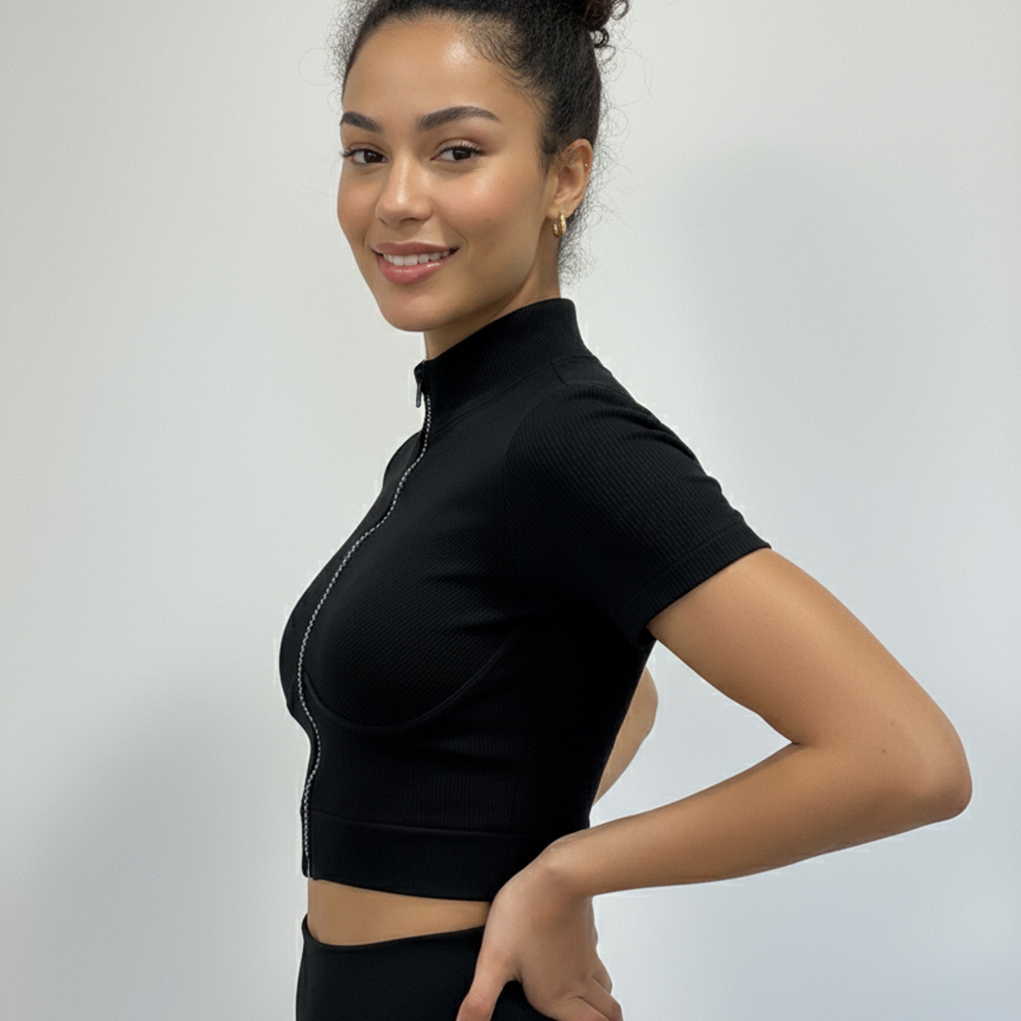 Peto Deportivo Mujer con Cuello Mao y Cierre - YJ265