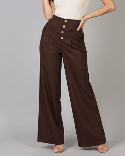 Pantalon Palazzo Mujer Cintura Alta - Verano - ZM2524