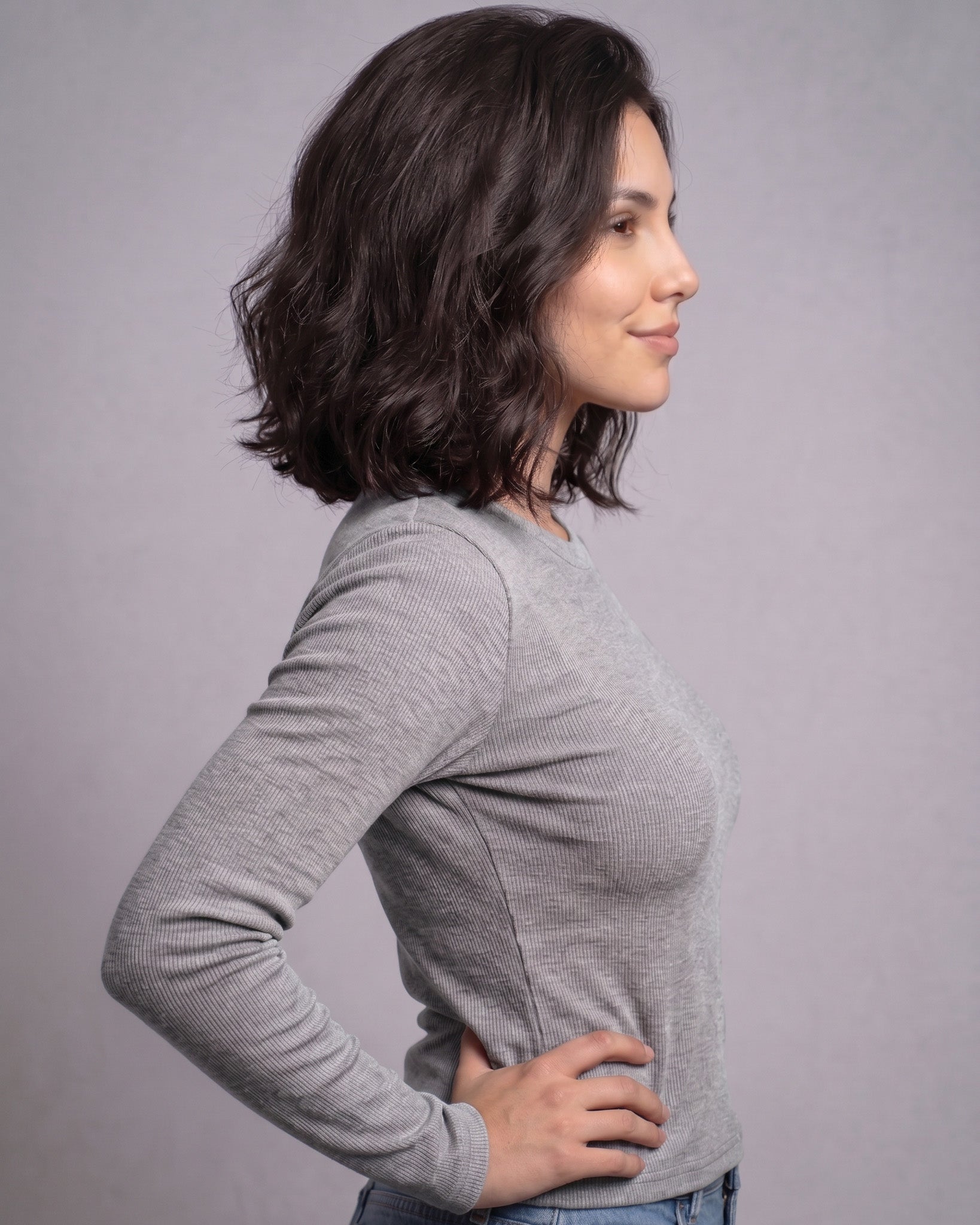 Polera Manga Larga Mujer Calce Ajustado - Básica Esencial - YY642