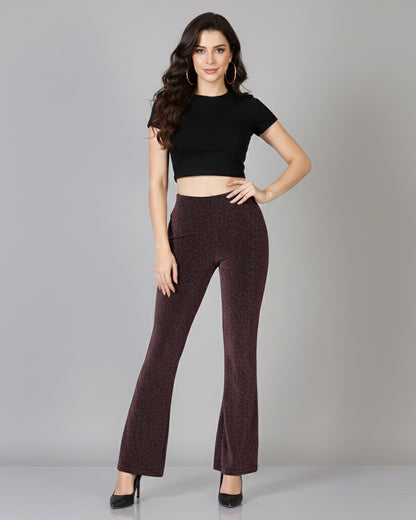 Pantalon Palazzo Elasticado y Brilloso Tendencia Biribum - TJ13037