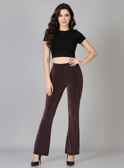 Pantalon Palazzo Elasticado y Brilloso Tendencia Biribum