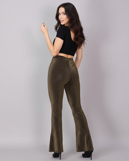 Pantalon Palazzo Elasticado y Brilloso Tendencia Biribum - TJ13037