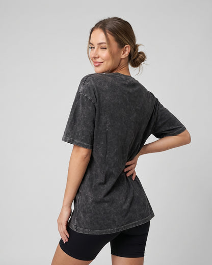 Polera Oversize Lets Gym - Look Retro Urbano Prelavada - A366