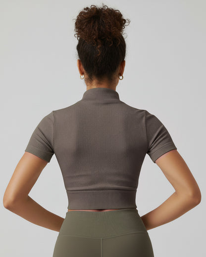 Peto Deportivo Mujer con Cuello Mao y Cierre - YJ265