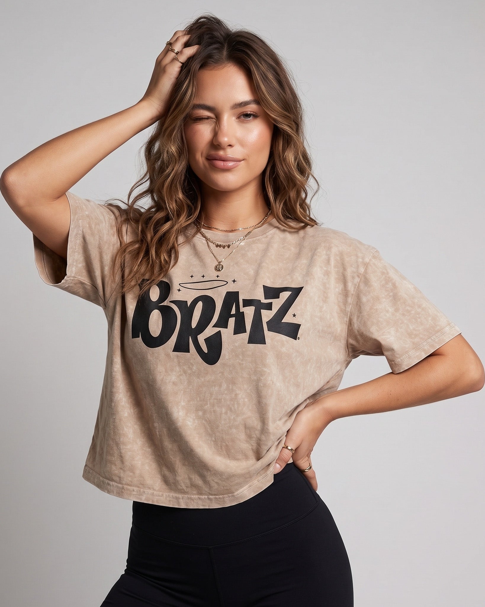 Polera Mujer Bratz - Look Retro Gym Prelavada Sport - A365