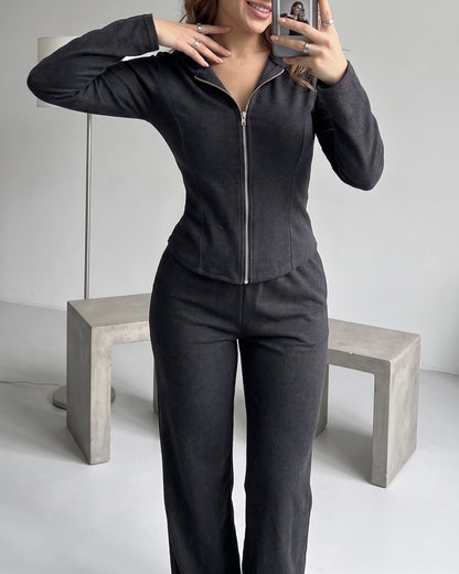 Set 2 Piezas Premium Invierno Palazzo y Gorro Mujer Viral - ZL043
