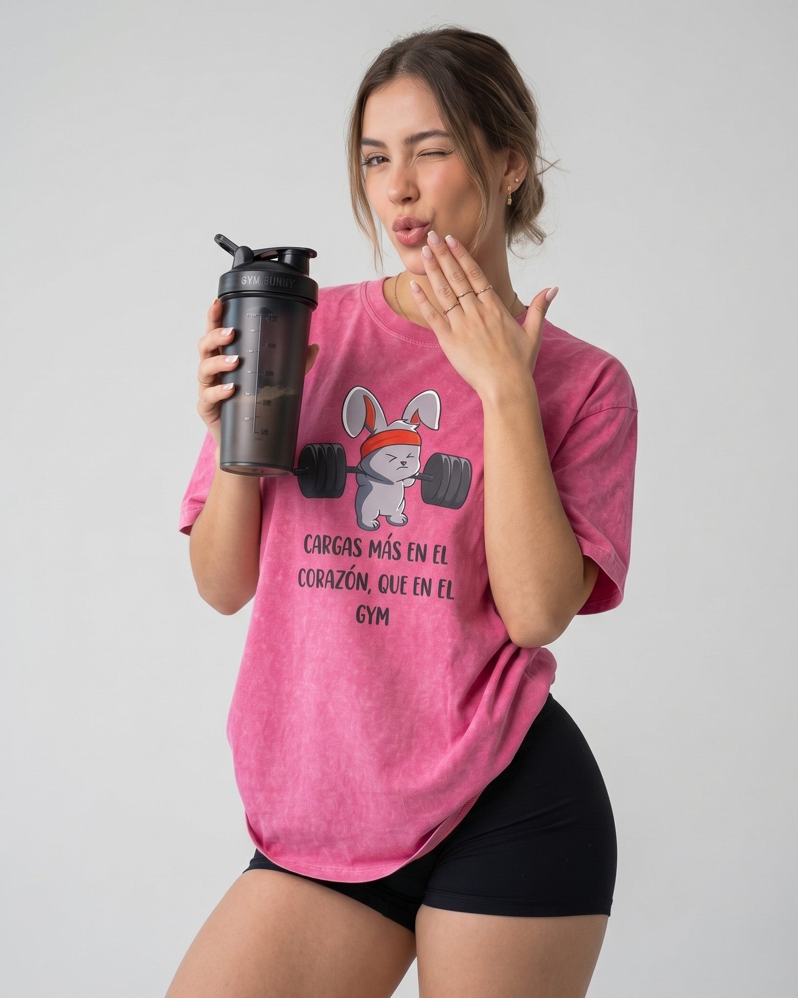 Polera Oversize Mujer Rabbit - Retro Gym Prelavada Premium - A366