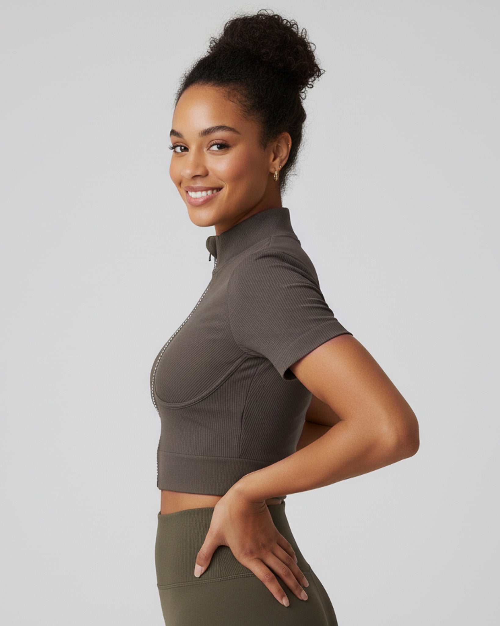 Peto Deportivo Mujer con Cuello Mao y Cierre - YJ265