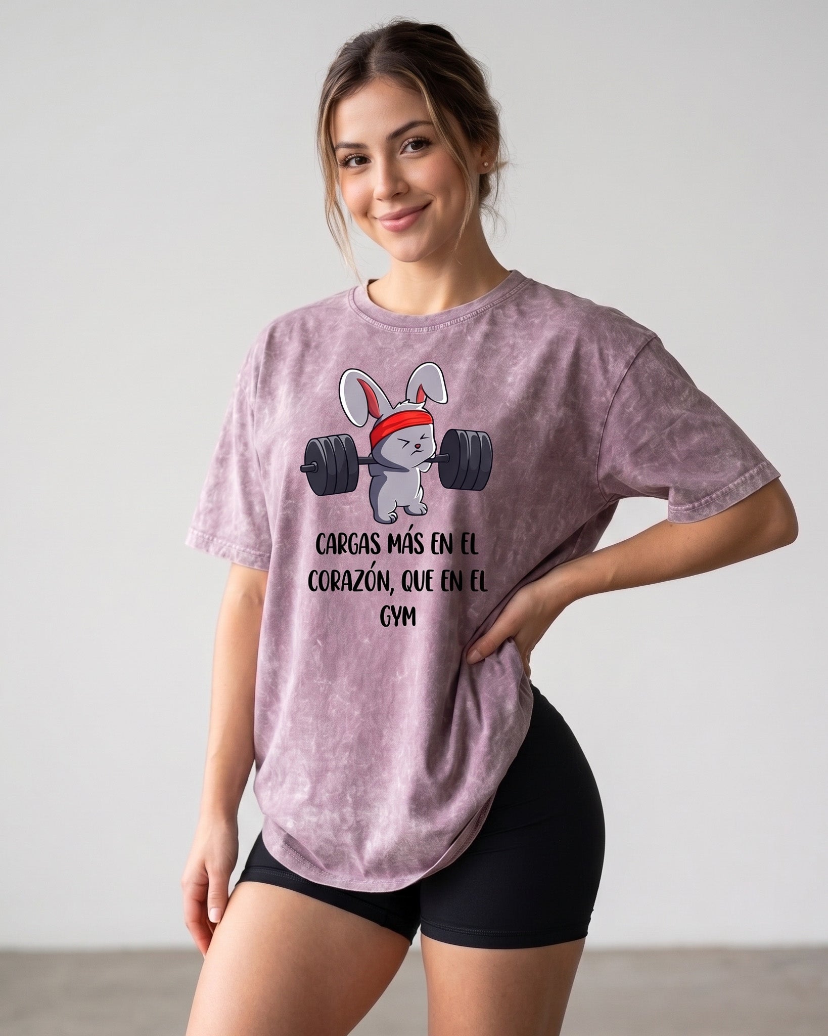 Polera Oversize Mujer Rabbit - Retro Gym Prelavada Premium - A366