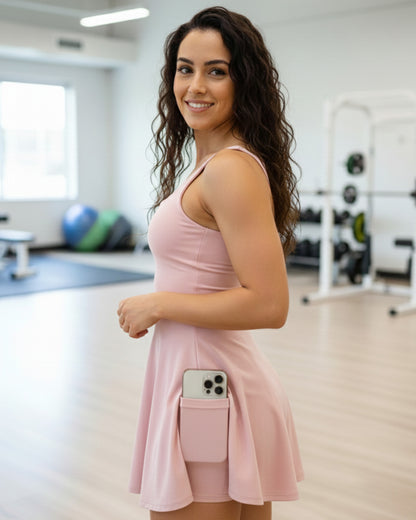 Enterizo Falda Short con bolsillo Lateral Silueta Fresca - YK37089