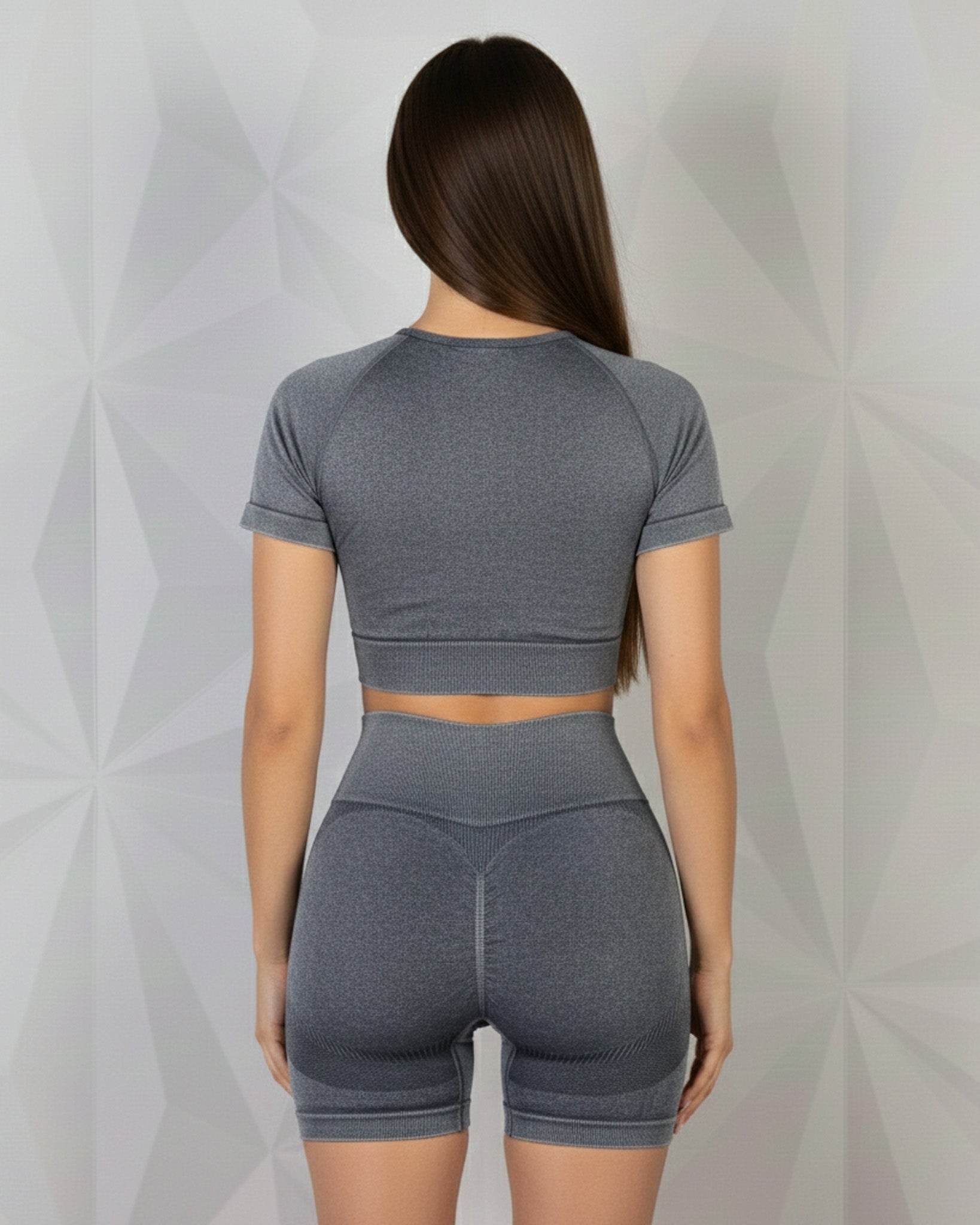 Conjunto Corto prelavado deportvo para Mujer  Yj203